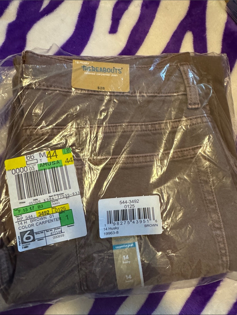 Thereabouts Carpenter Jeans for Kids - Brown